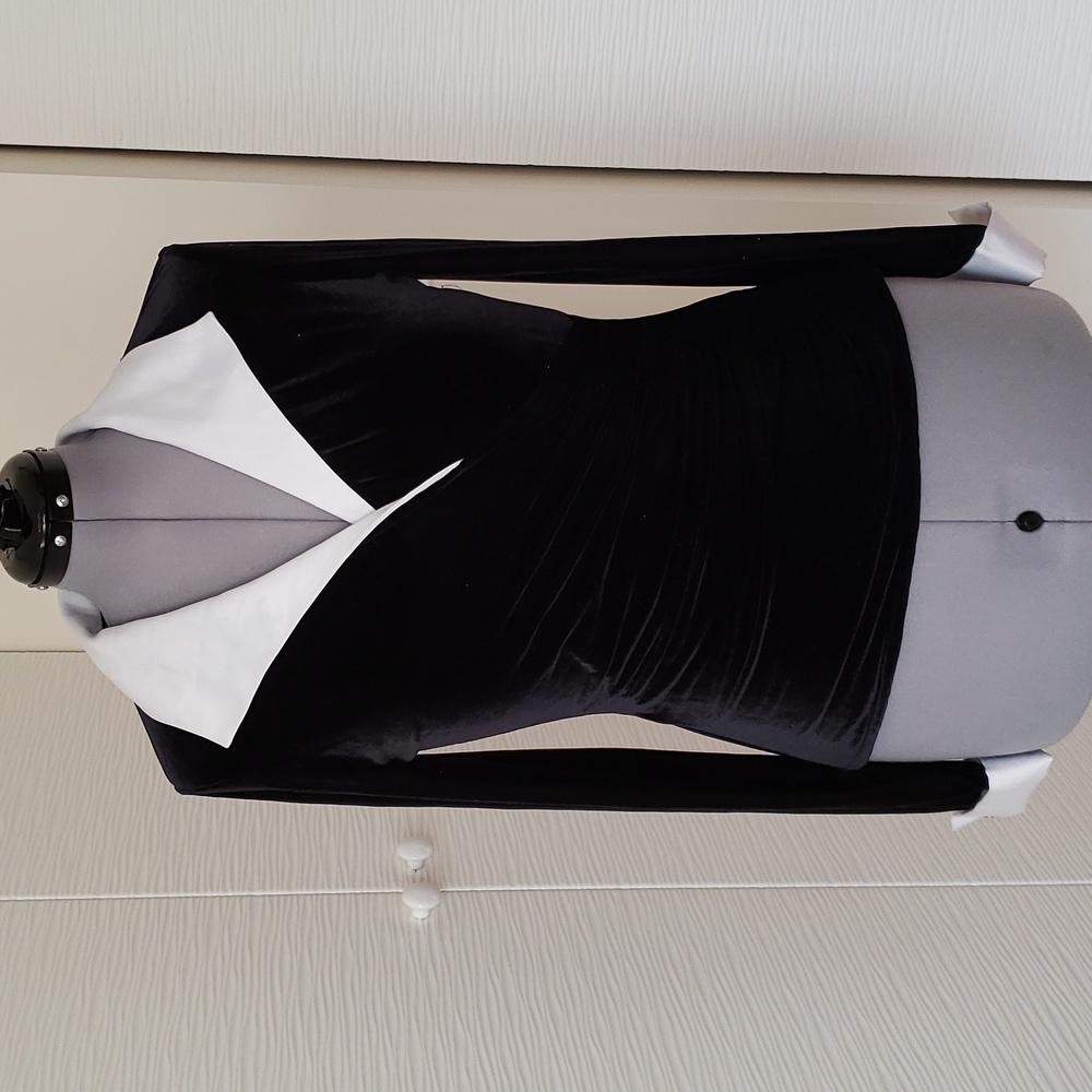 Nebiani Velvet Faux Wrap Long Sleeve Top Size 10